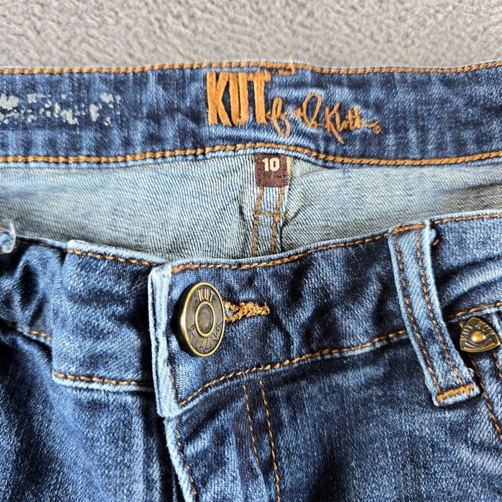 KUT from the Kloth Catherine Boyfriend Jeans Blue Denim Size 10 Medium Wash - Picture 2 of 5